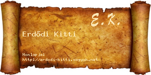 Erdődi Kitti névjegykártya